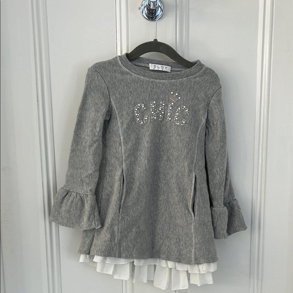 Chic Gray Kids Top by love J